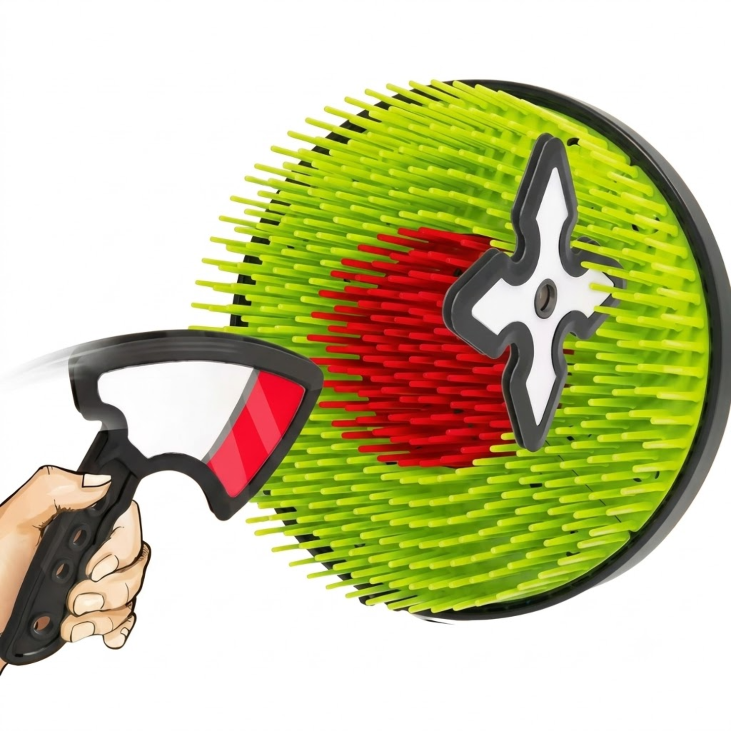Diana Ninja 23cm — Set Hacha y Estrella Voladora, Juego Familiar Seguro